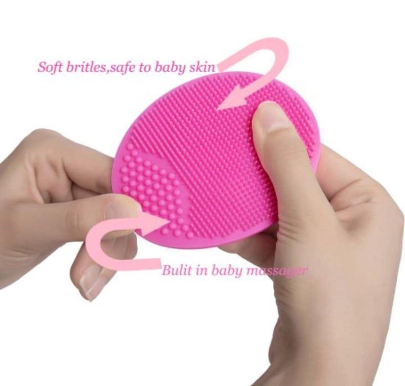 MUMMAMIA Baby Comb & Hair-Brush with Soft Silicone Cradle Cap Brush - Comes in a Travel Case (Blue) - Image 3