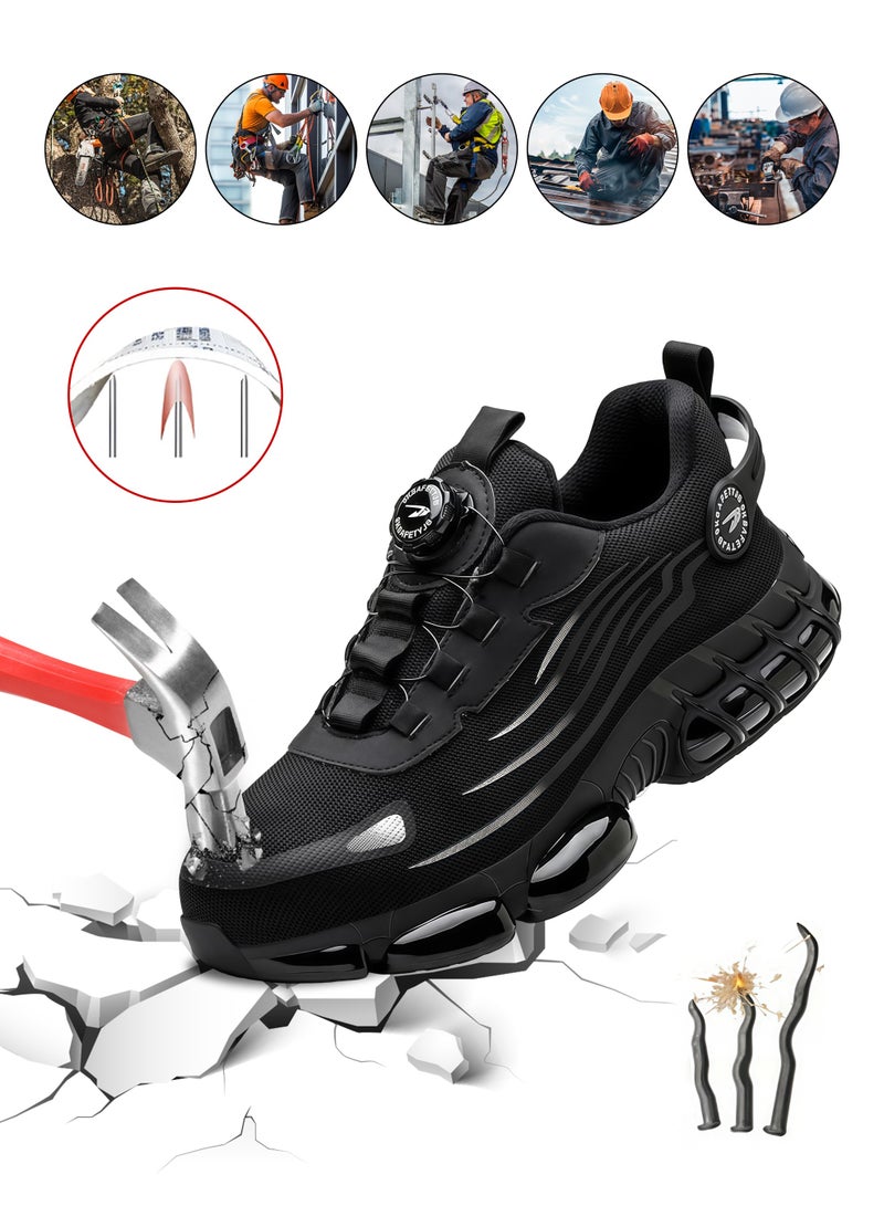9KSAFETYJB Steel Toe Safety Shoes for Men – Lightweight, Puncture Proof, Breathable Work Shoes for Construction, Warehouse, Outdoor Activities (41 EUR) - Image 1