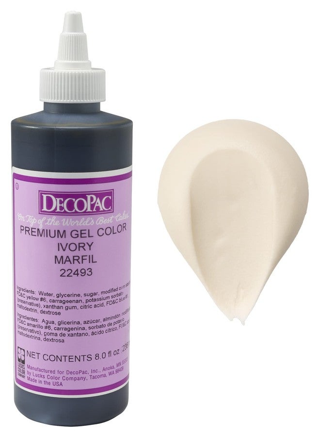 DECOPAC Premium Gel Food Color, Edible Coloring For Use with Buttercream or Whipped Icing, Fondant & Piping Gel, Highly Concentrated Gel, 8oz - Ivory - Image 1