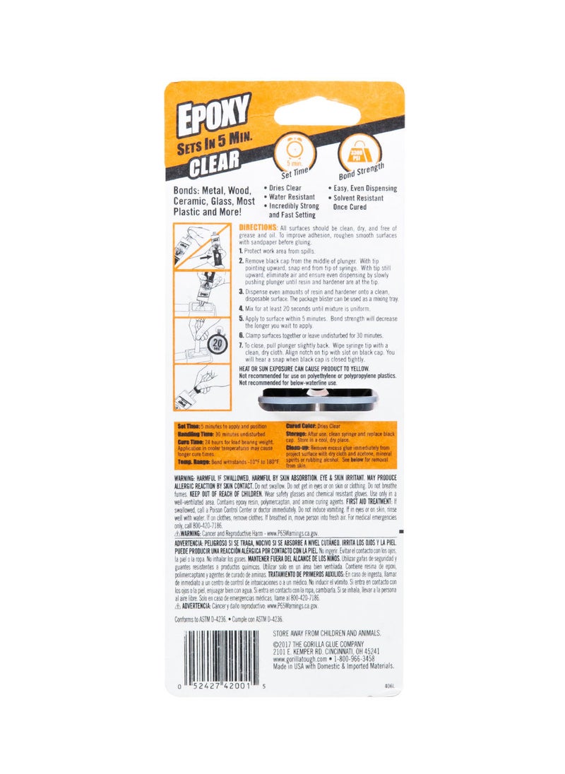 Gorilla - Gorilla Two Part Epoxy Glue 0.85Oz - Image 1