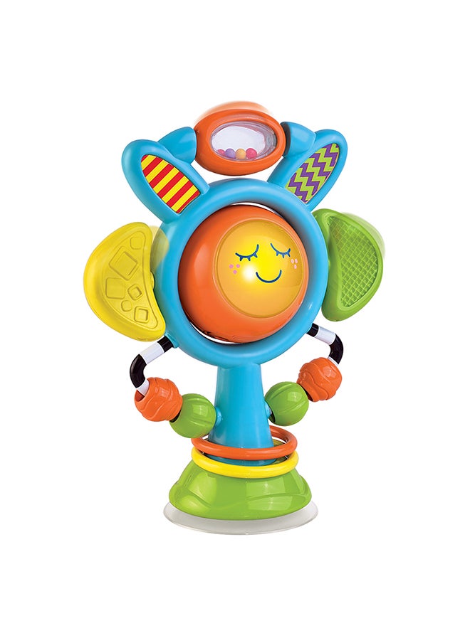 Happy Kids Little Learners Sun N’ Glow Highchair Toy - Suction Cup, Spinning And Light-up, Sensory Development, 6m+  - Image 3