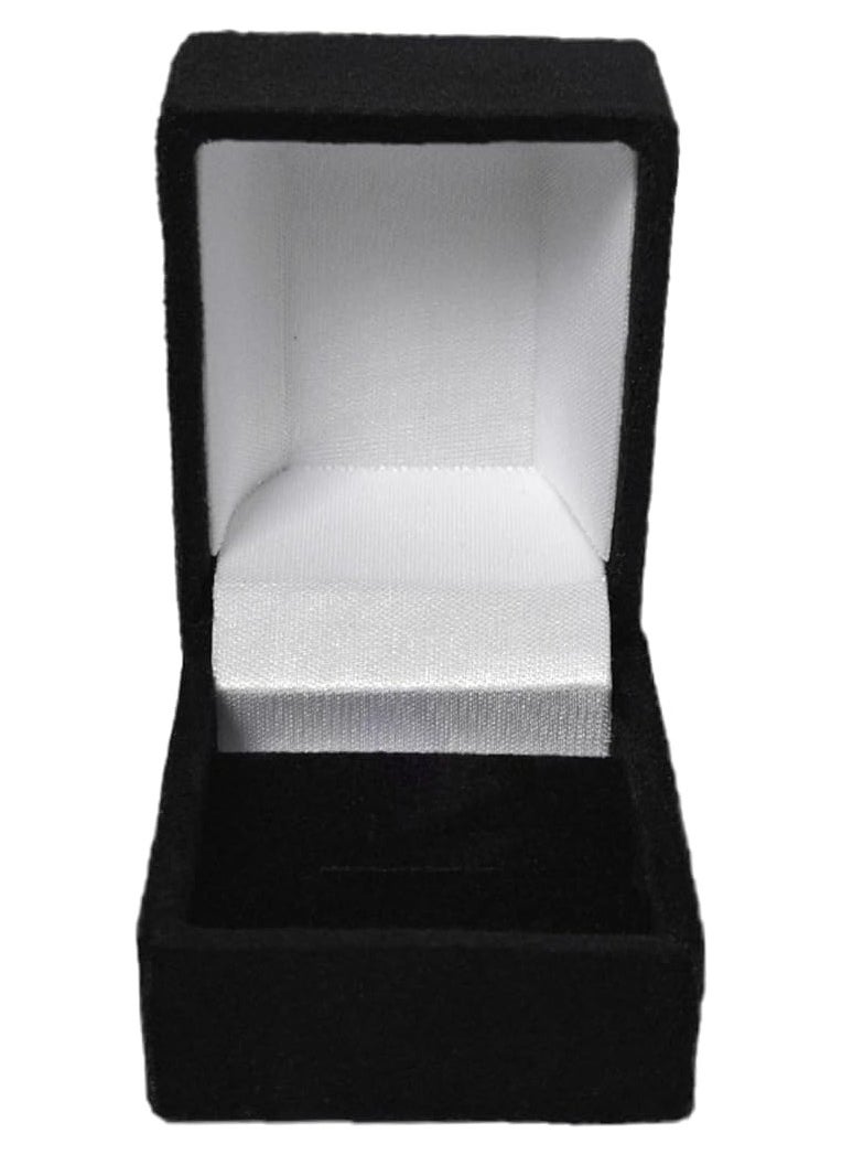 Generic - Black Velvet Jewelry Box: Ring & Pendant Display Perfect for Proposals & Engagements - Image 1