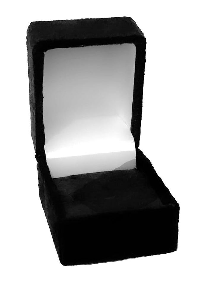 Generic - Black Velvet Jewelry Box: Ring & Pendant Display Perfect for Proposals & Engagements - Image 1