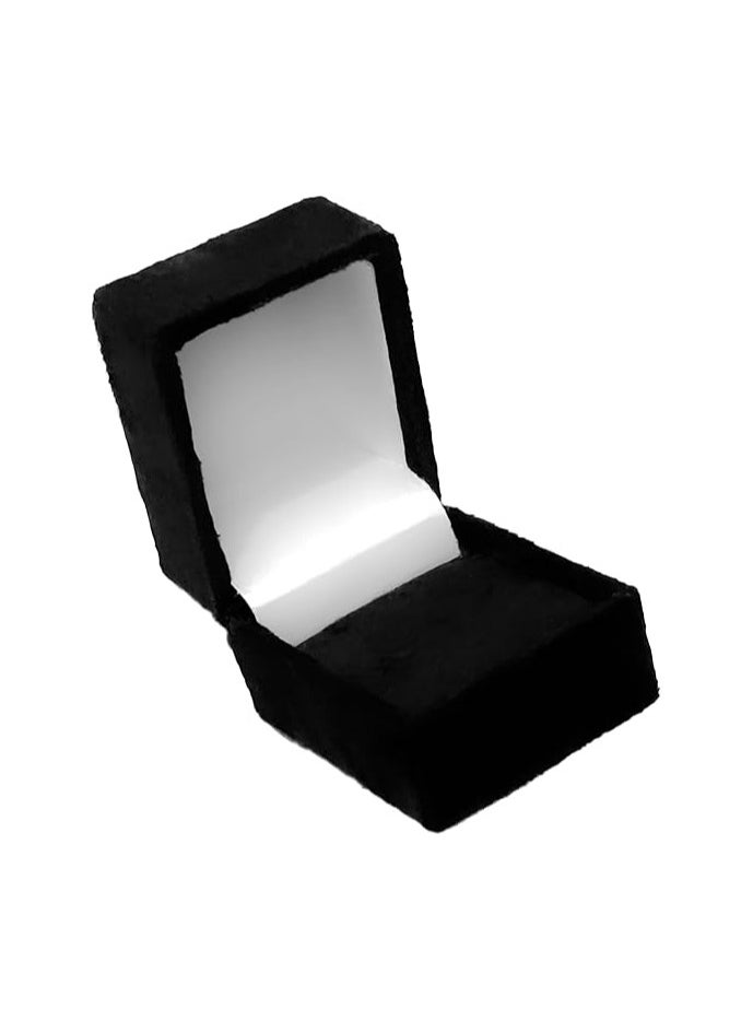 Generic - Black Velvet Jewelry Box: Ring & Pendant Display Perfect for Proposals & Engagements - Image 1