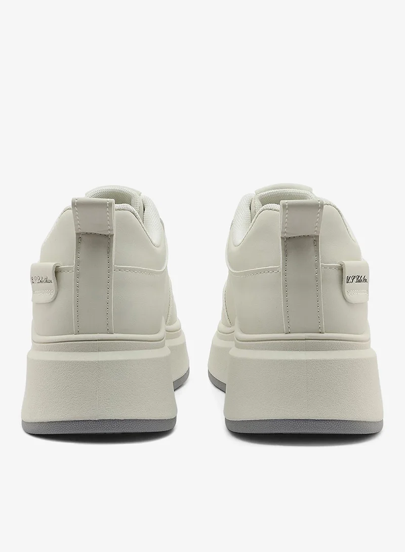 U.S. Polo Assn. white Women's White Low-Top Sneakers - Classic Style Detail for Elegant Everyday Wear for Women | Best Price UAE