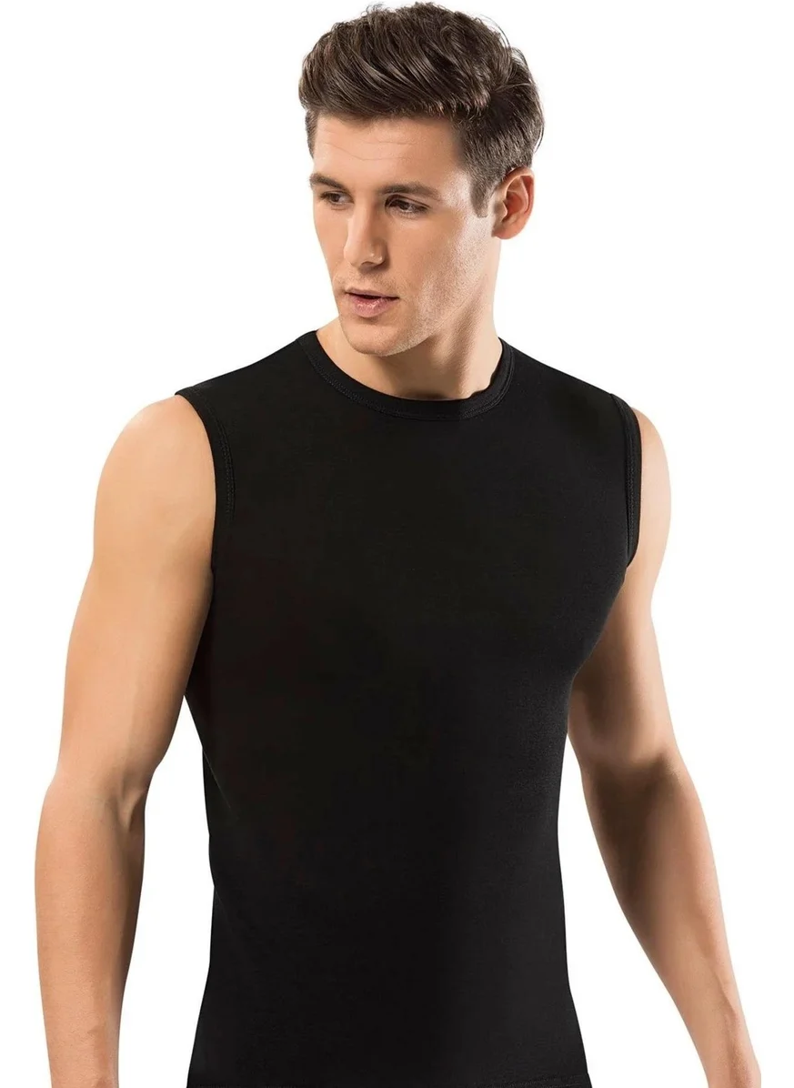 Erdem Men's Rib Sleeveless Closed Collar Undershirt 1195 - 3 Pieces