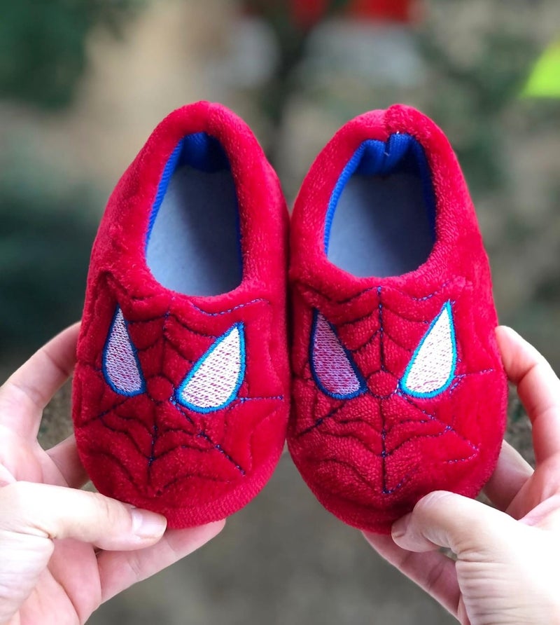 MyChild Spiderman Figured Children's Slippers, Home Shoes, Anti-Slip Sole Slippers, Kindergarten Nursery Shoes, Warm  - Image 3