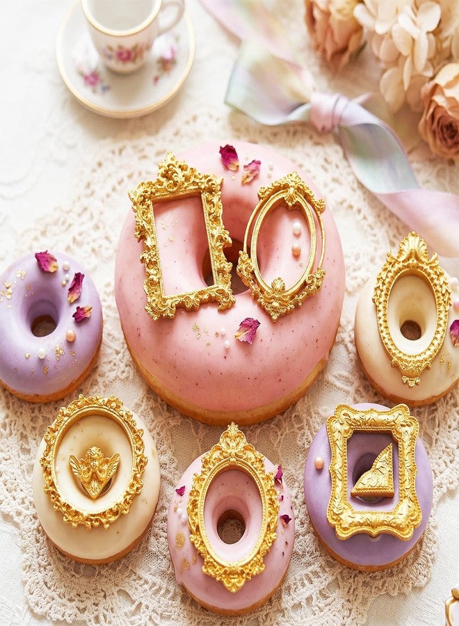Sdfvsdg 6 Pack Photo Frame Fondant Molds Vintage Picture Frames Silicone Mold for Cake Decorating Cupcake Topper Chocolate Candy Polymer Clay - Image 2