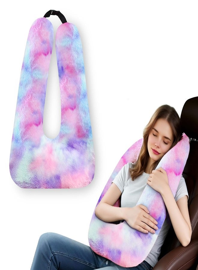 MROUEN Travel Pillow, Travel Pillow for Kids, Sleeper Hold Pillow Travel, Removable U-Shaped Pillow for Adults and Children to Support Head and Body in The Back Seat of Long Car Trips (DCPurple) - Image 1