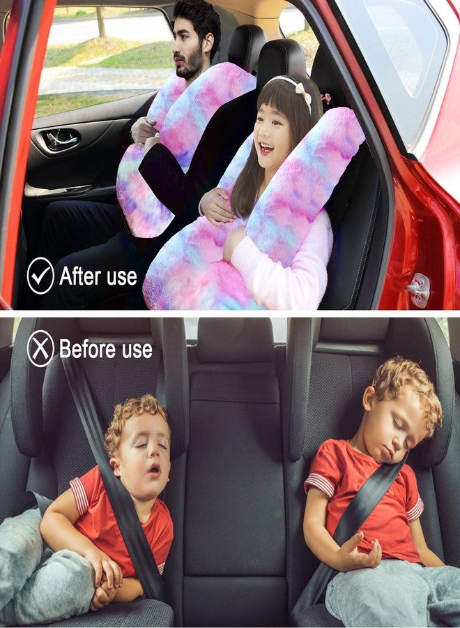 MROUEN Travel Pillow, Travel Pillow for Kids, Sleeper Hold Pillow Travel, Removable U-Shaped Pillow for Adults and Children to Support Head and Body in The Back Seat of Long Car Trips (DCPurple) - Image 2