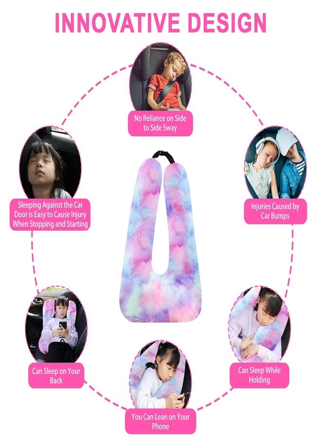 MROUEN Travel Pillow, Travel Pillow for Kids, Sleeper Hold Pillow Travel, Removable U-Shaped Pillow for Adults and Children to Support Head and Body in The Back Seat of Long Car Trips (DCPurple) - Image 5