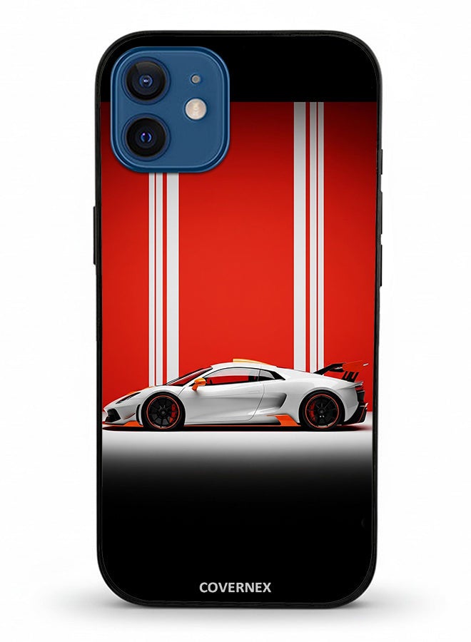 Covernex Apple iPhone 12 Protective Case Cover Printed Featuring Modern Supercar Concept - Image 2
