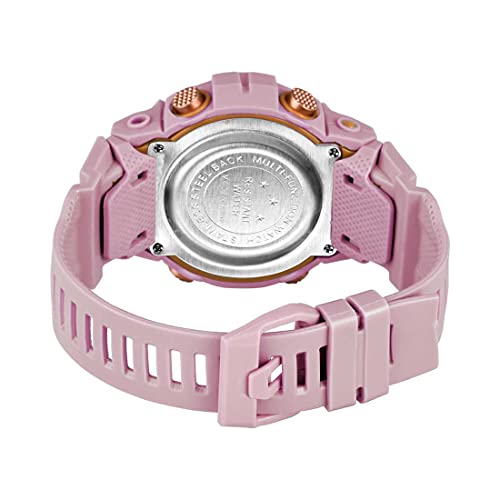 CLOUDWOOD Sports Digital Watch for Girls/Women, Multi Functional Silicon Strap Wrist Watch (Pink) - Image 3