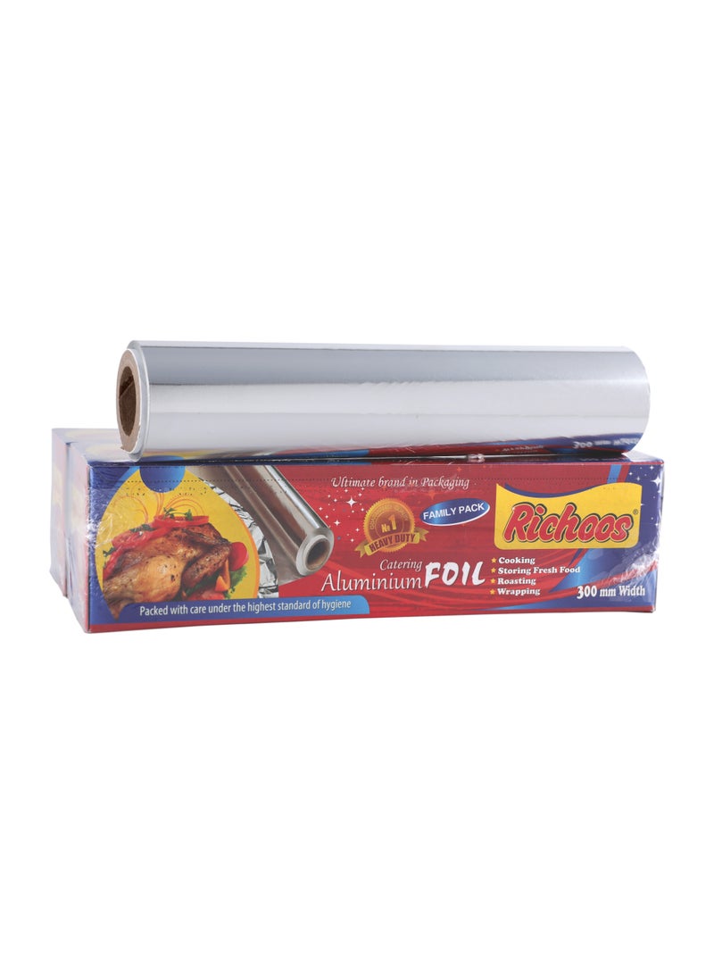 Richoos Aluminum Foil Roll 30 cm x 1.8 kg per roll (3.6kg)Gross Weight – Pack of 2 Rolls, Durable and Food-Safe for Cooking, Wrapping, and Storing - Image 3