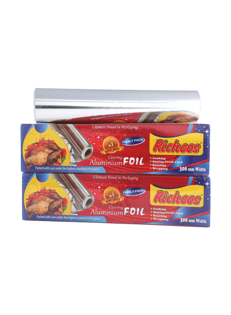Richoos Aluminum Foil Roll 30 cm x 1.8 kg per roll (3.6kg)Gross Weight – Pack of 2 Rolls, Durable and Food-Safe for Cooking, Wrapping, and Storing - Image 4