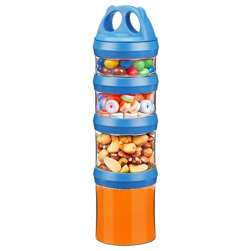 BeneLabel BeneLabel Stackable Food Storage Containers with Twist Lock System  BPAFree Tritan Containers for Travel Formula Protein Powder Snacks  Leakproof  Dishwasher Safe  31 oz Blue 
