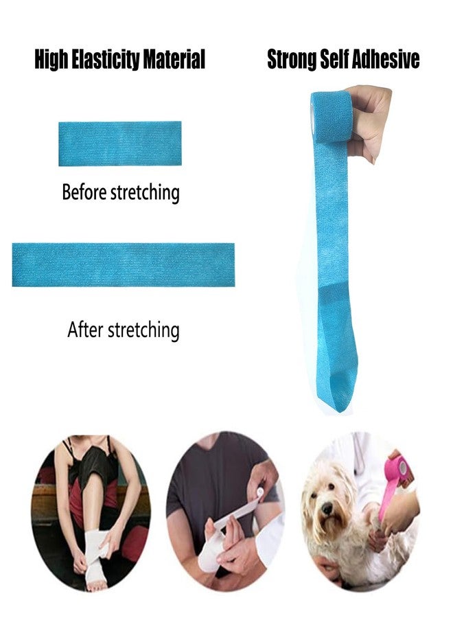 Erewa 6 Pack 2 Inches Self Adhesive Wrap Bandage Self Adherent Cohesive Bandage Tape Stretch Vet Wrap Breathable Athletic Tape for Sports, Wrist, Ankle（Mixed Colors） - Image 5