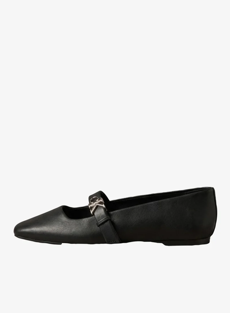 Calvin Klein Leather Mary Jane Ballerinas