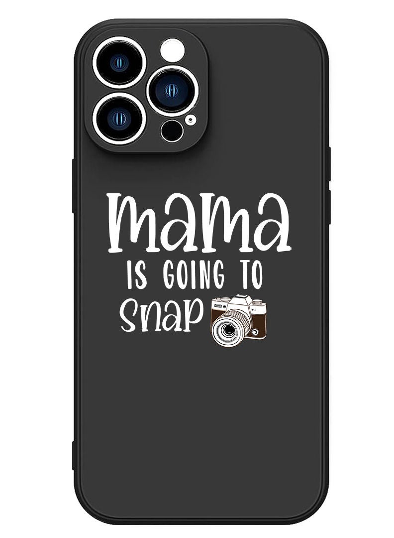 Theodor Protective Slim Fit Case Liquid Silicone Cover with Full Body Protection Anti-Scratch Shockproof Case For iPhone 12 Pro Max Black  - Mama is going to snap copy - Image 1