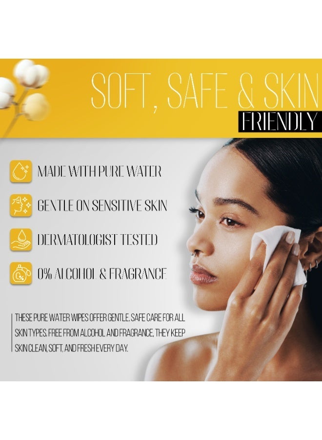 ABJ Disposable Face Towels XL – 10 Packs (10 Towels Each) – Ultra Soft, 100% Biobased, Eczema Safe, Lint-Free Dry Wipes for Sensitive Skin & Makeup Removal - Image 2