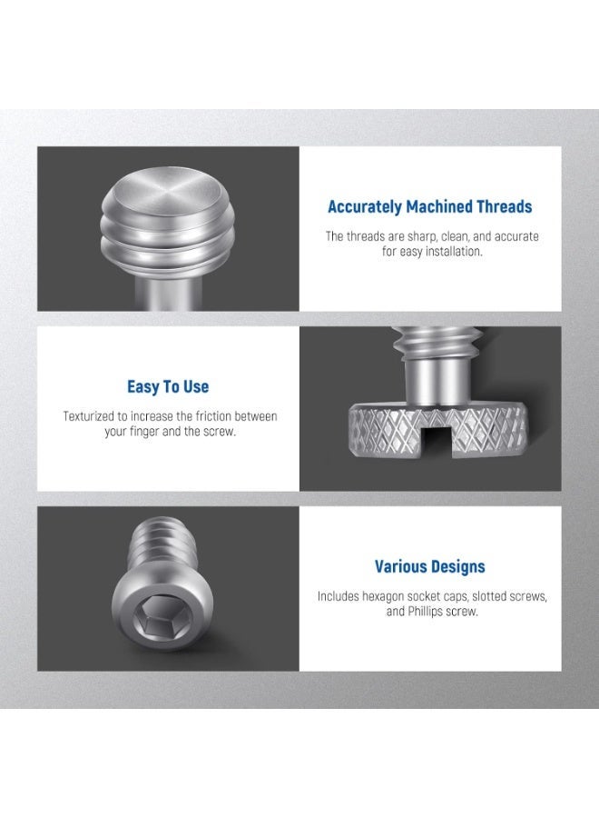 NEEWER 26PCS Camera Screw Set for Photography Equipment, Includes 1/4" 3/8" M2 M2.5 M3 and M4 Screws Compatible with SmallRig NEEWER Camera Cage, Top Handle, Side Handle Grip, Tripod QR Plate, UA002 - Image 4