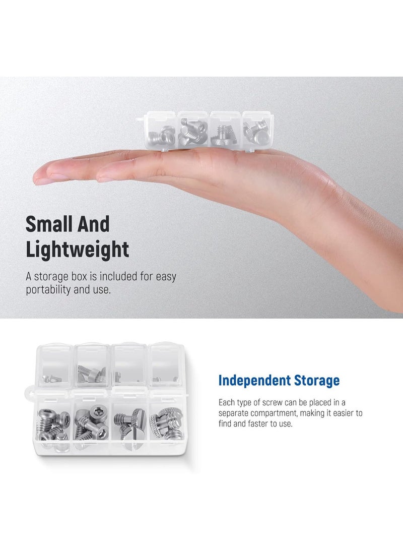 NEEWER 26PCS Camera Screw Set for Photography Equipment, Includes 1/4" 3/8" M2 M2.5 M3 and M4 Screws Compatible with SmallRig NEEWER Camera Cage, Top Handle, Side Handle Grip, Tripod QR Plate, UA002 - Image 3