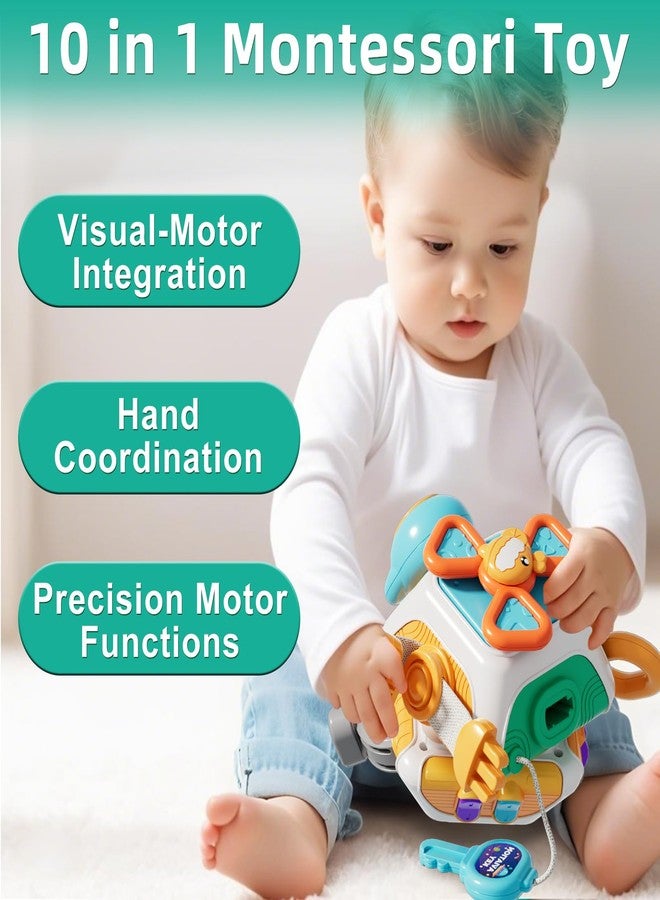 Zsinb Montessori Busy Board & Activity Cube, Sensory Travel Toys for Toddlers 1-3, Baby Toys 6-12-18 Months, Educational Learning Gifts for Boys & Girls (First Edition) - Image 2