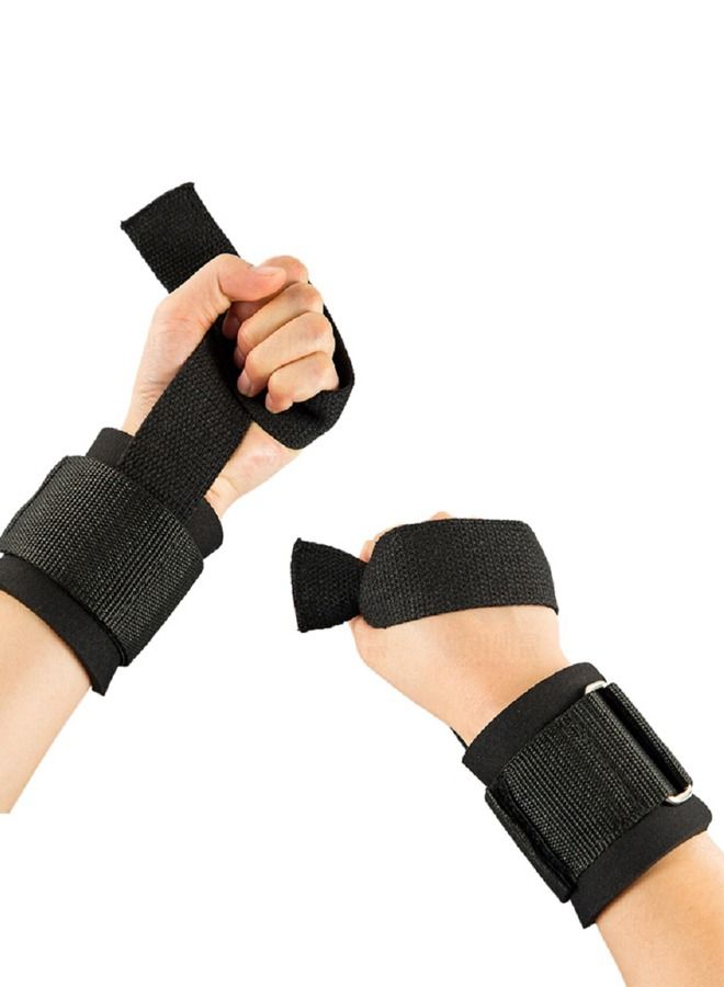 Generic 1 Pair Wristband Gym Training Weightlifting Hand Bar Wrist Support Grip Barbell Straps Wraps Body Building, Power Lifting - Image 1