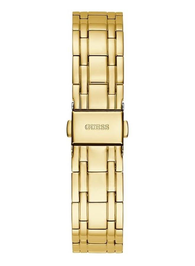 Guess Ladies Afterglow Black Dial CZ Yellow Gold Tone Steel Watch GW0312L2 - Image 3