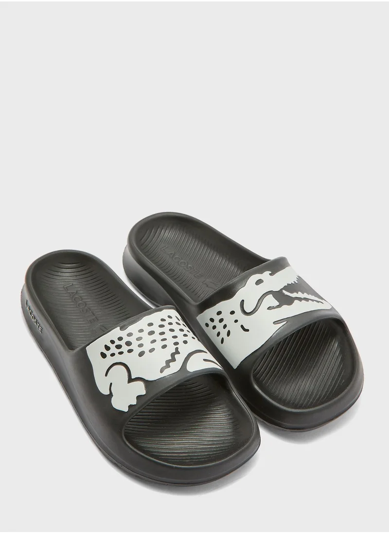 LACOSTE Croco Printed Slides