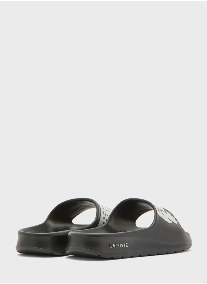 LACOSTE Croco Printed Slides