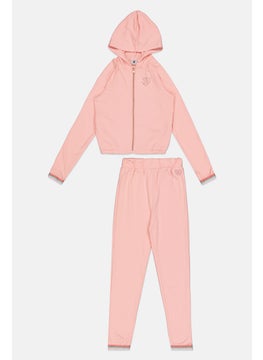 Kids Girl 2 Pcs Sweatshirts And Pants Set, Pink