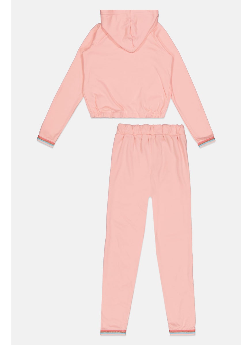 Body Glove - Kids Girl 2 Pcs Sweatshirts And Pants Set, Pink - Image 1