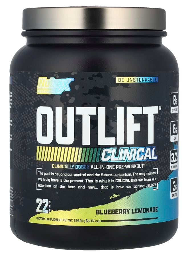 Nutrex Research Outlift® Clinical Blueberry Lemonade 22.57 oz (639.91 g)