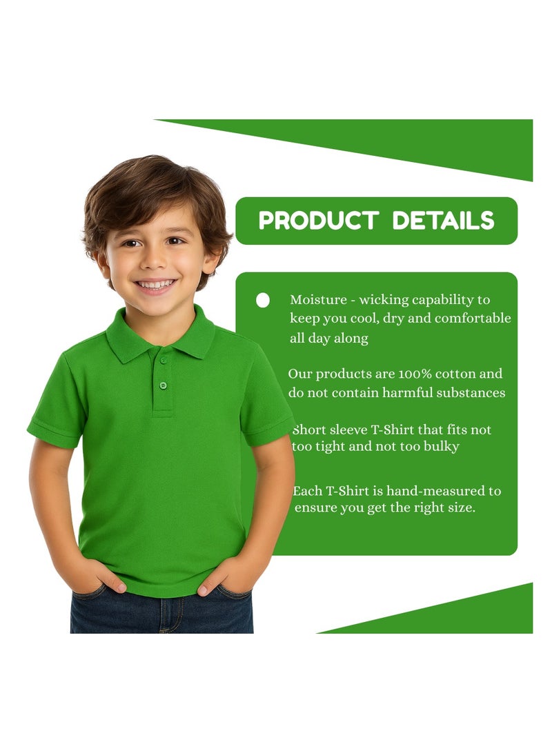 PRINTSHOP4ME Boys Kids Polo TShirt 230 GSM Pure Cotton Basic Colors - Image 3