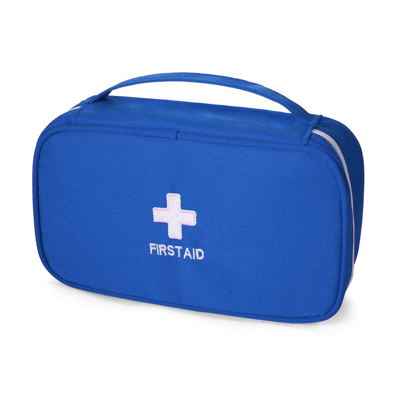 Ellsang First Aid Bags Empty Portable Travel Medicine Bag for Camping Hiking Vehicle Motorcycle Empty First Aid Bag for Home EmergencyBlue