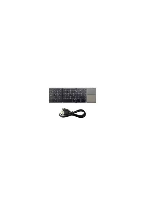 Bluetooth Keyboard with Sensitive Touchpad, Multi Devices, Pocket-Sized Tri-Folding Rechargeable Wireless Portable Keyboard for iPhone, iPad, Smartphone,Laptop Tablet B033