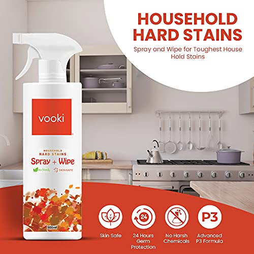 Vooki Hard Stains Removal Spray, Floor & Surface Cleaner, Toilet Bowl Cleaner, Glass Surface Cleaner & Disinfectant Cleaner, Home and Commercial Use - (500ml Each) (Hard stain, Toilet bowl & Floor Cleaner) - Image 3