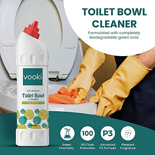 Vooki Hard Stains Removal Spray, Floor & Surface Cleaner, Toilet Bowl Cleaner, Glass Surface Cleaner & Disinfectant Cleaner, Home and Commercial Use - (500ml Each) (Hard stain, Toilet bowl & Floor Cleaner) - Image 2