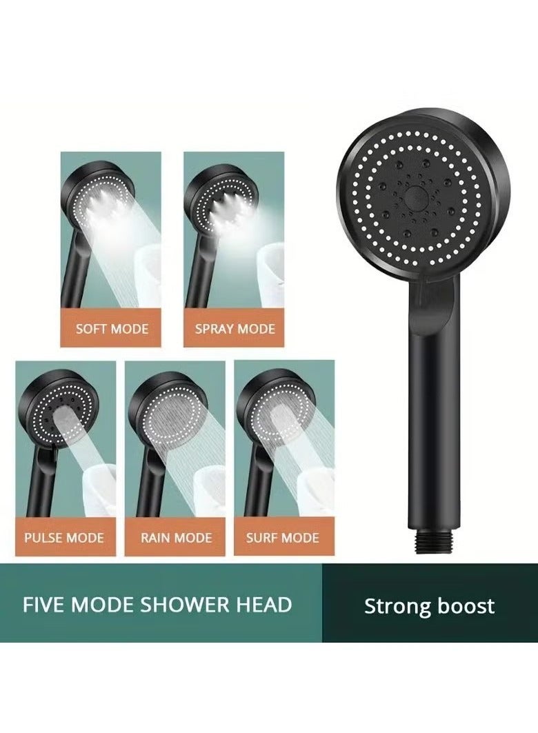 1pc 5-Mode Multifunctional High-Pressure, Shower Head, Bathroom Accessories, Wall Mounted Shower Head, Single Head - Image 3