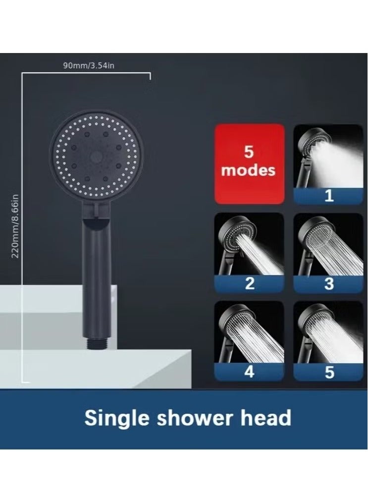 1pc 5-Mode Multifunctional High-Pressure, Shower Head, Bathroom Accessories, Wall Mounted Shower Head, Single Head - Image 4