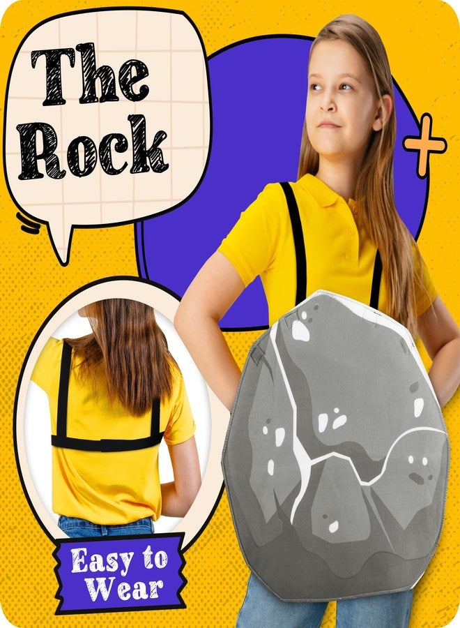 Zadin Rock Paper Scissors Costume Kids Set, Fun Halloween Outfits for 3, Trio Costume Set,Funny Group Halloween Costume for Three - Image 2