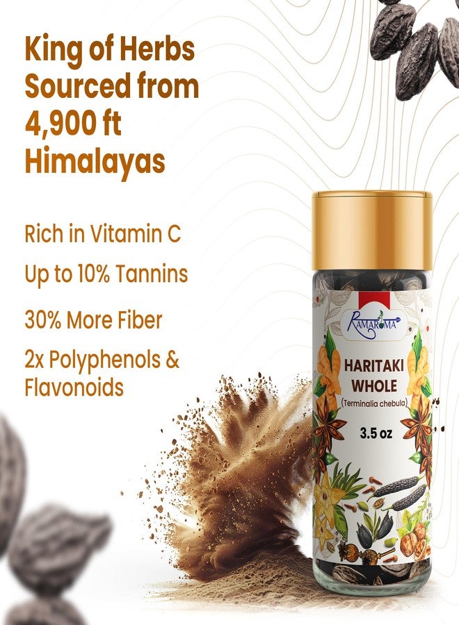 Ramaroma Premium Haritaki 3.5 oz (Terminalia Chebula) - Fine Ground Herbal Powder for Tea, Herbal Blends, Daily Wellness Routines & Traditional Ayurvedic Use -Fresh Aroma, Small Batch Packed - Image 2