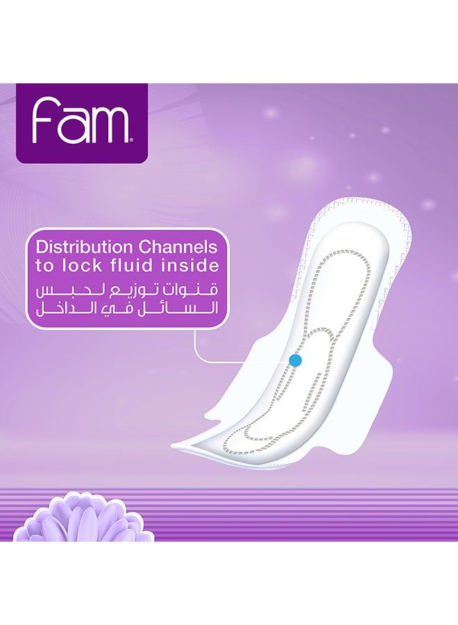 Fam Natural Cotton Feel Extra Thin Feminine Napkin Pads with Wings -  Super 8 Pads  - Image 3