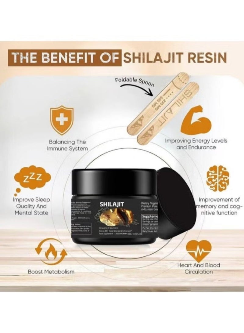 Shilajit RX Pure Himalayan Shilajit Resin High Potency Gold Grade for Men u0026 Women | 75 Servings for Energy Boost u0026 Immune Support, 85+ Trace Minerals, 75%+ Fulvic Acid - Image 5