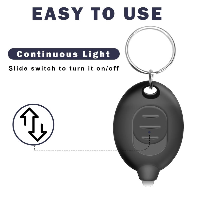 Daemson Mini LED Keychain Flashlights Ultra Bright and Compact Portable Keychain Flashlight, Small Emergency Flashlight for Outdoor and Everyday Use - Multicolor Shell (48PCS) - Image 5
