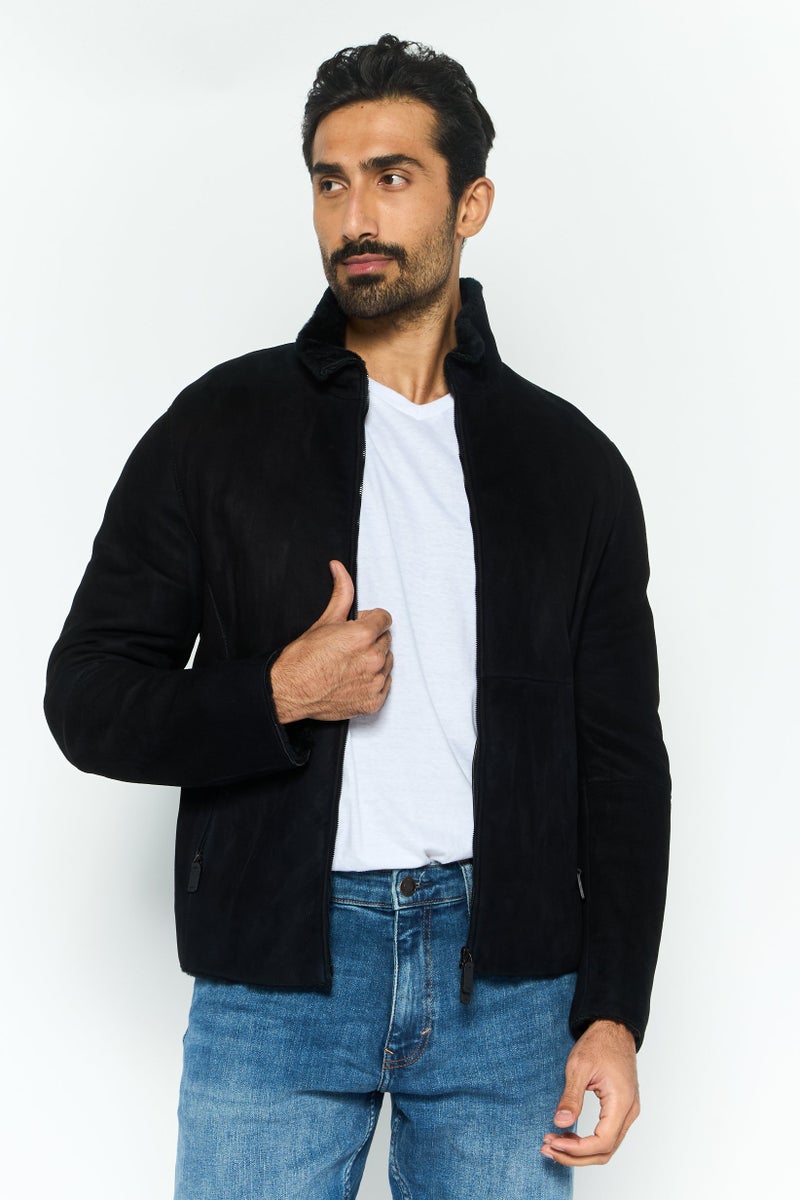 EMPORIO ARMANI Men Solid Soft Shell Jacket, Black  - Image 1