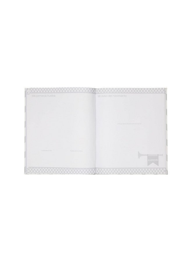 Kate & Milo Five Year Baby Memory Book in Spanish, Gender-Neutral Milestone Keepsake Journal and Photo Album for Boy or Girl, Gray Chevron - Image 2