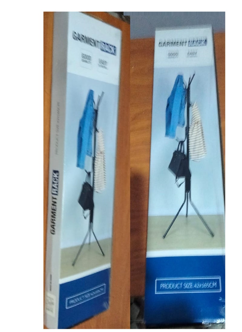 Generic Hanger - Metal Rack with 6 Hooks for Hanging Coats, Hats, Jackets, Umbrellas, Ties, Bags  (White)  - Image 2