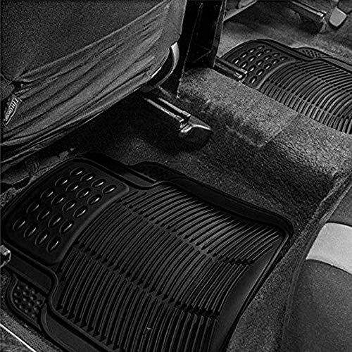 Autokaar All Weather Rubber Car Floor Mat, Anti Skid PVC Car Foot Mat for Renault Triber (Set of 5, Black) Washable - Image 3